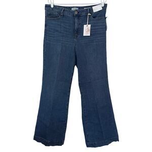 NWT Women’s Jessica Simpson True Love Wide Leg Trouser Denim Jeans Size 32 Sia